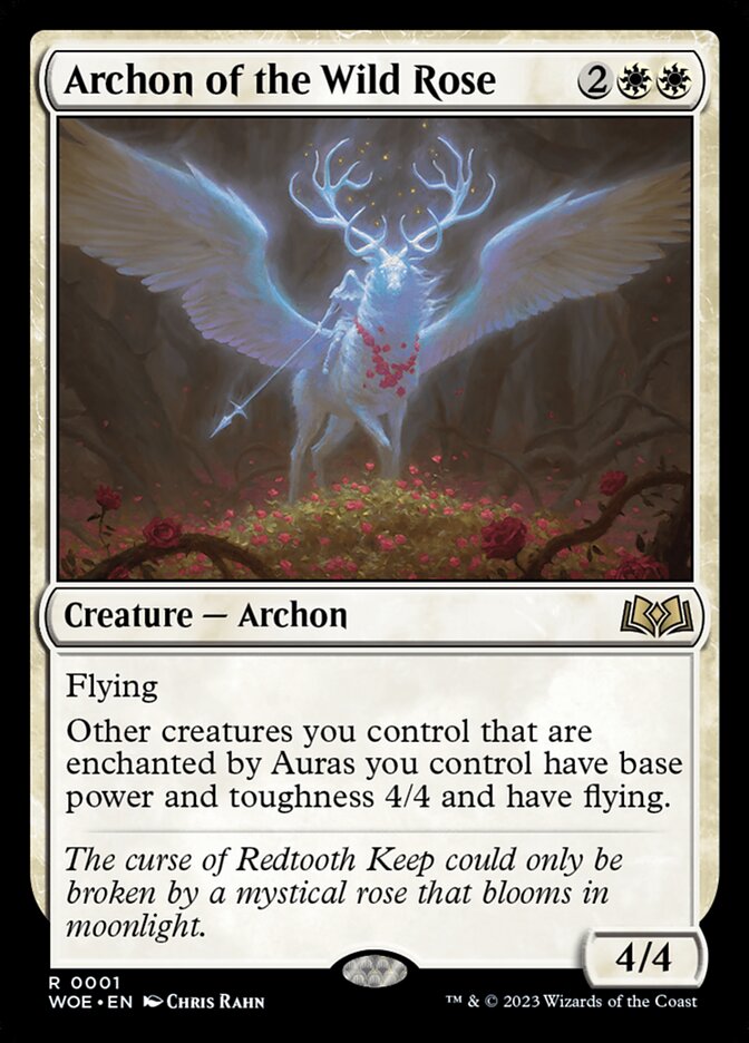 Archon of the Wild Rose – Rare Magic: The Gathering card from Wilds of Eldraine (#1)