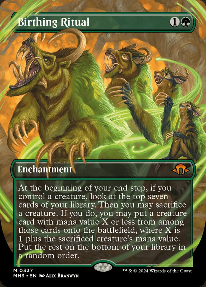 Birthing Ritual – Mythic Magic: The Gathering card from Modern Horizons 3 (#337)