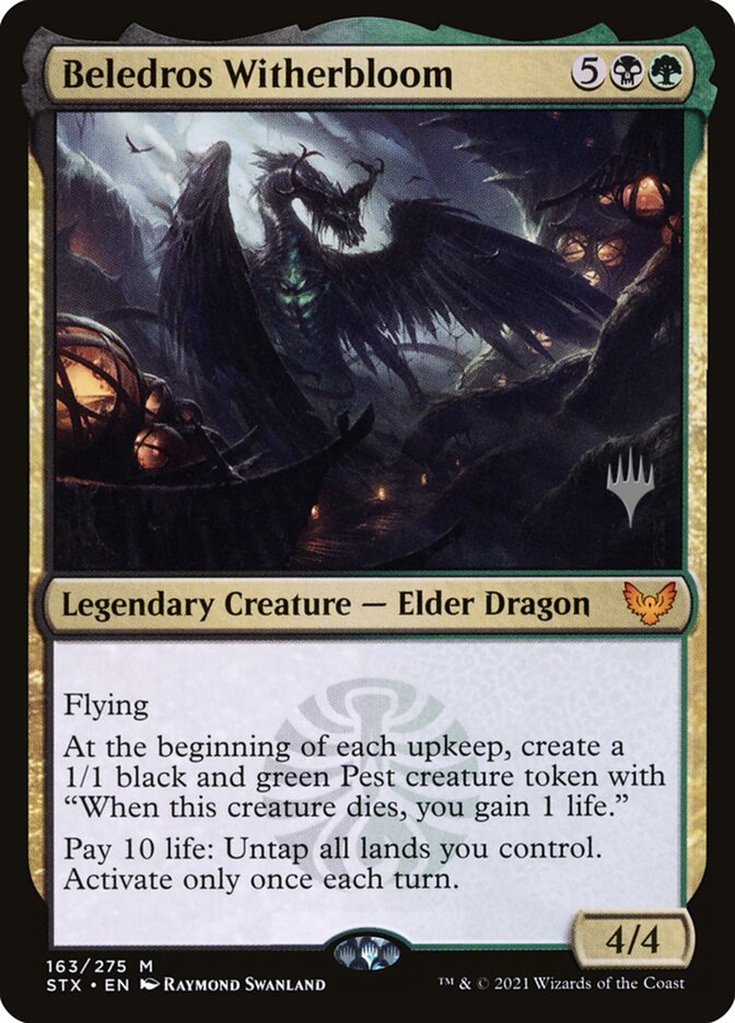 Beledros Witherbloom – Mythic Magic: The Gathering card from Strixhaven: School of Mages Promos (#163p)