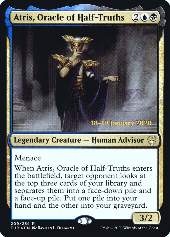 Atris, Oracle of Half-Truths – Rare Magic: The Gathering card from Theros Beyond Death Promos (#209s)