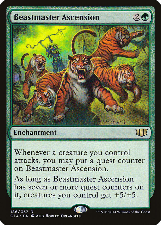 Beastmaster Ascension – Rare Magic: The Gathering card from Commander 2014 (#186)