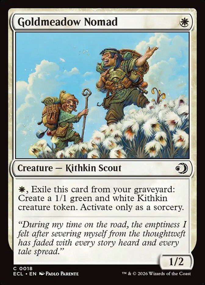 Goldmeadow Nomad – Common Magic: The Gathering card from Lorwyn Eclipsed (#18)