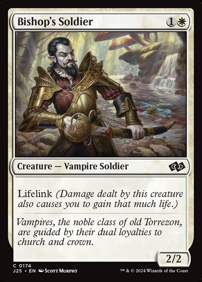 Bishop's Soldier – Common Magic: The Gathering card from Foundations Jumpstart (#174)