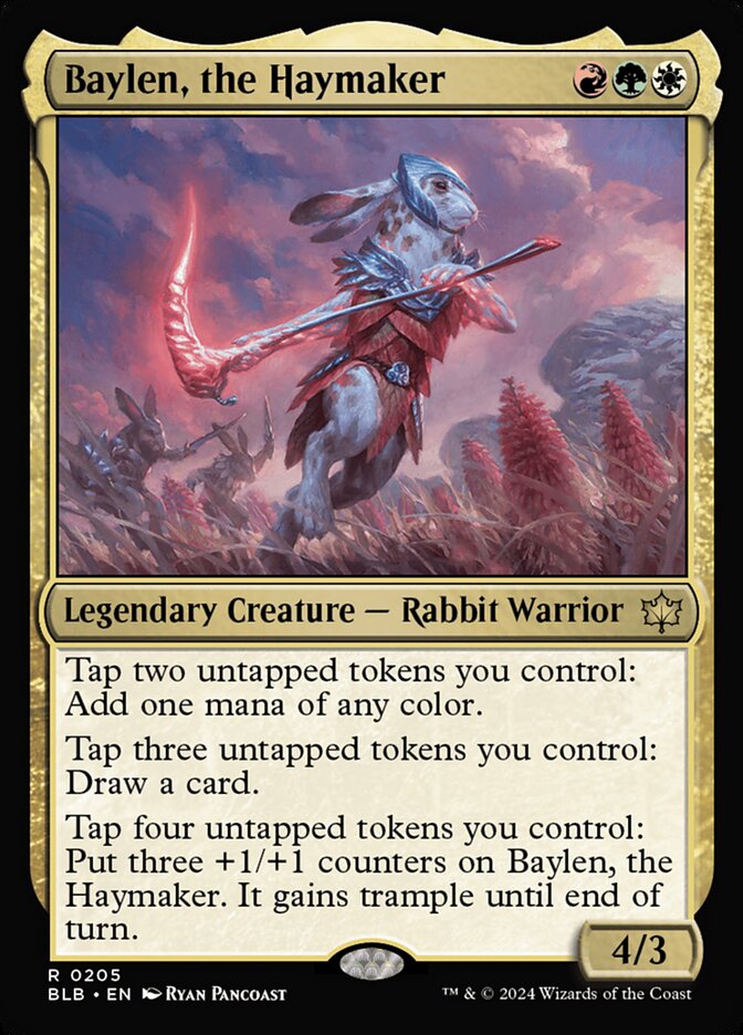 Baylen, the Haymaker – Rare Magic: The Gathering card from Bloomburrow (#205)