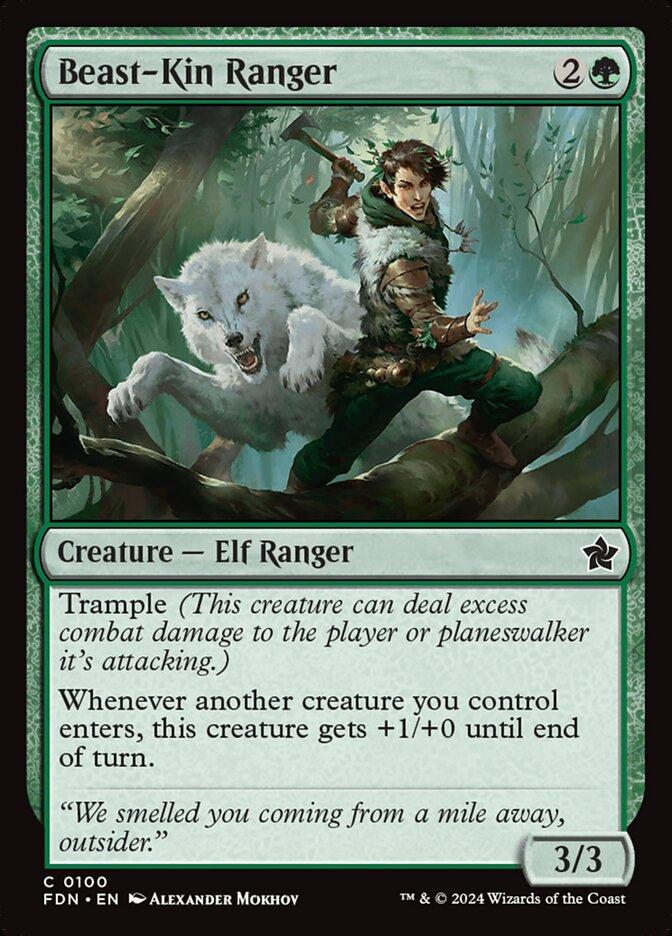 Beast-Kin Ranger – Common Magic: The Gathering card from Foundations (#100)