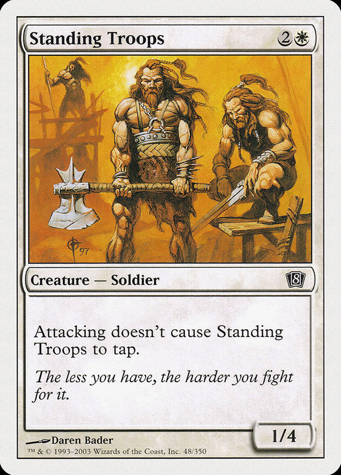 Standing Troops – Common Magic: The Gathering card from Eighth Edition (#48)
