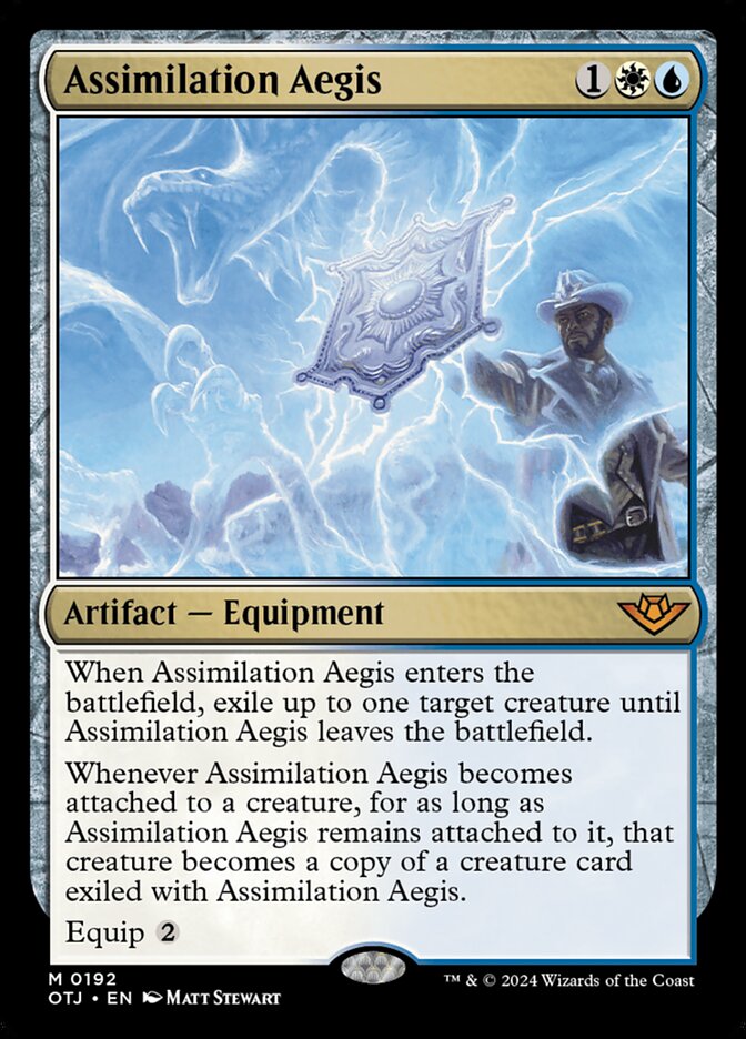Assimilation Aegis – Mythic Magic: The Gathering card from Outlaws of Thunder Junction (#192)