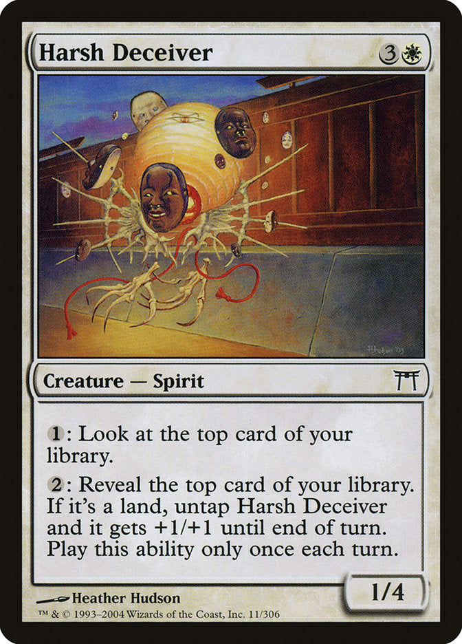 Harsh Deceiver – Common Magic: The Gathering card from Champions of Kamigawa (#11)