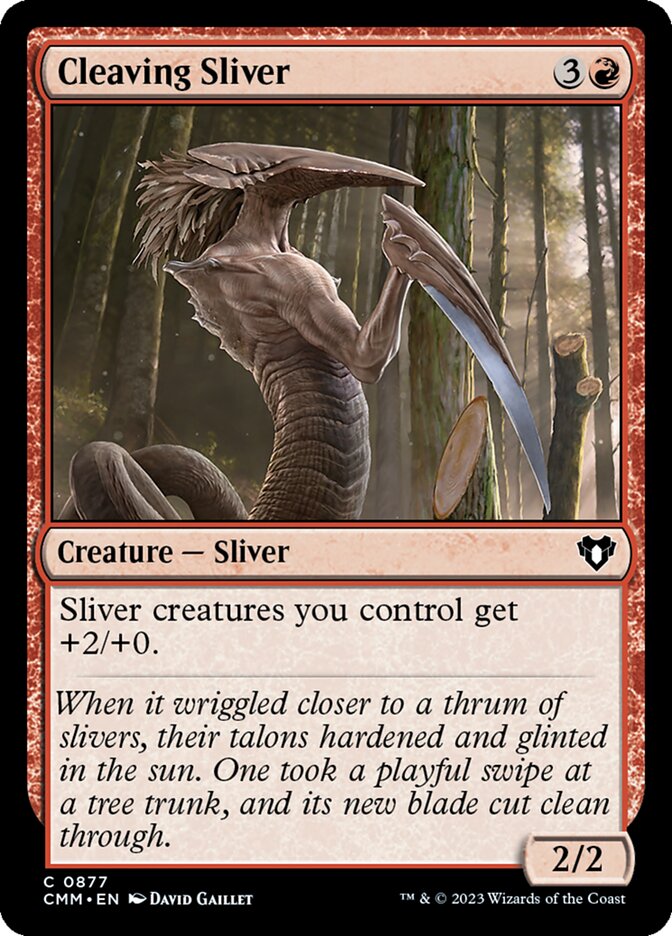 Cleaving Sliver – Common Magic: The Gathering card from Commander Masters (#877)