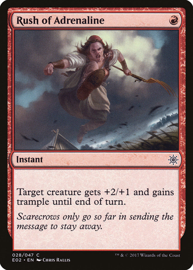 Rush of Adrenaline – Common Magic: The Gathering card from Explorers of Ixalan (#28)