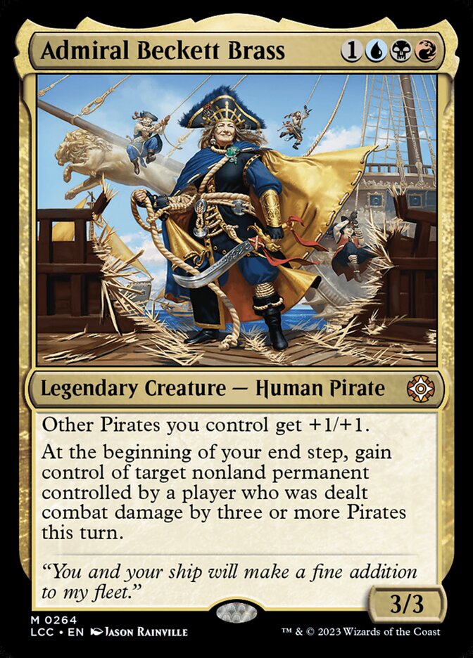 Admiral Beckett Brass – Mythic Magic: The Gathering card from The Lost Caverns of Ixalan Commander (#264)