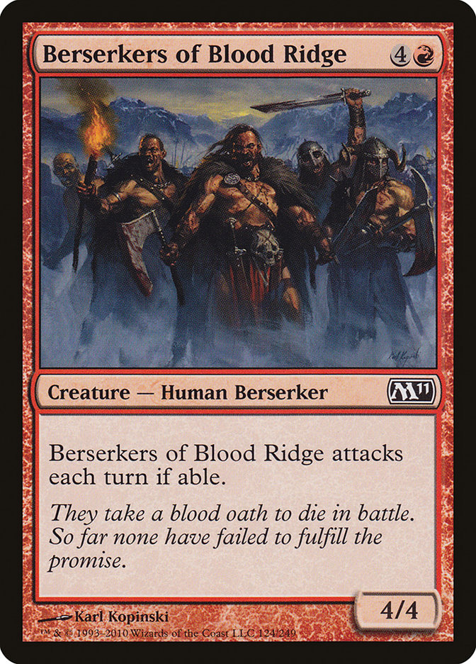 Berserkers of Blood Ridge – Common Magic: The Gathering card from Magic 2011 (#124)