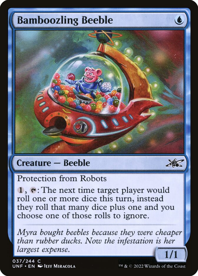 Bamboozling Beeble – Common Magic: The Gathering card from Unfinity (#37)