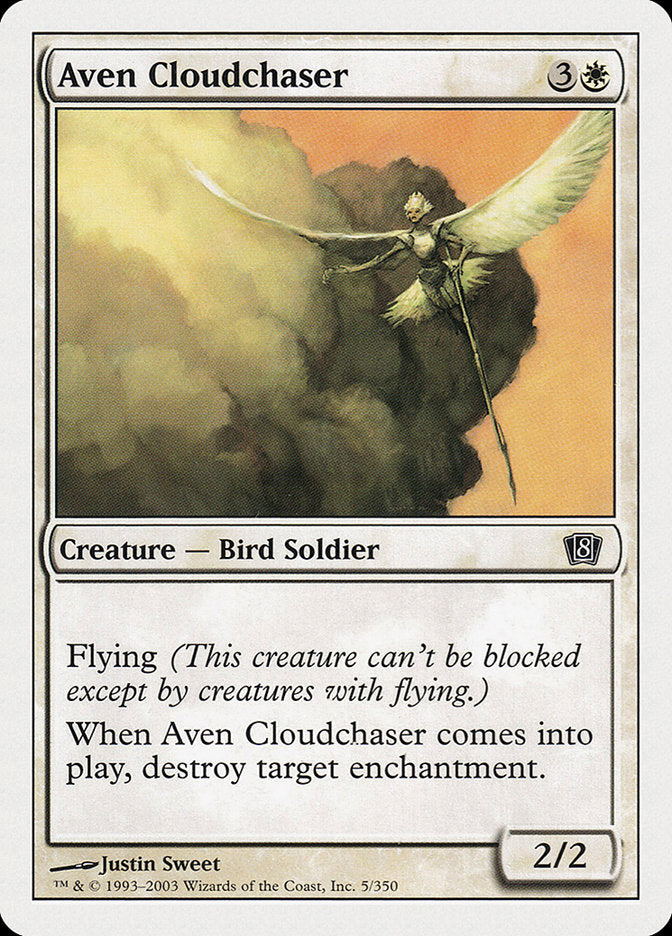 Aven Cloudchaser – Common Magic: The Gathering card from Eighth Edition (#5)