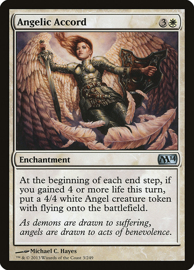 Angelic Accord – Uncommon Magic: The Gathering card from Magic 2014 (#3)
