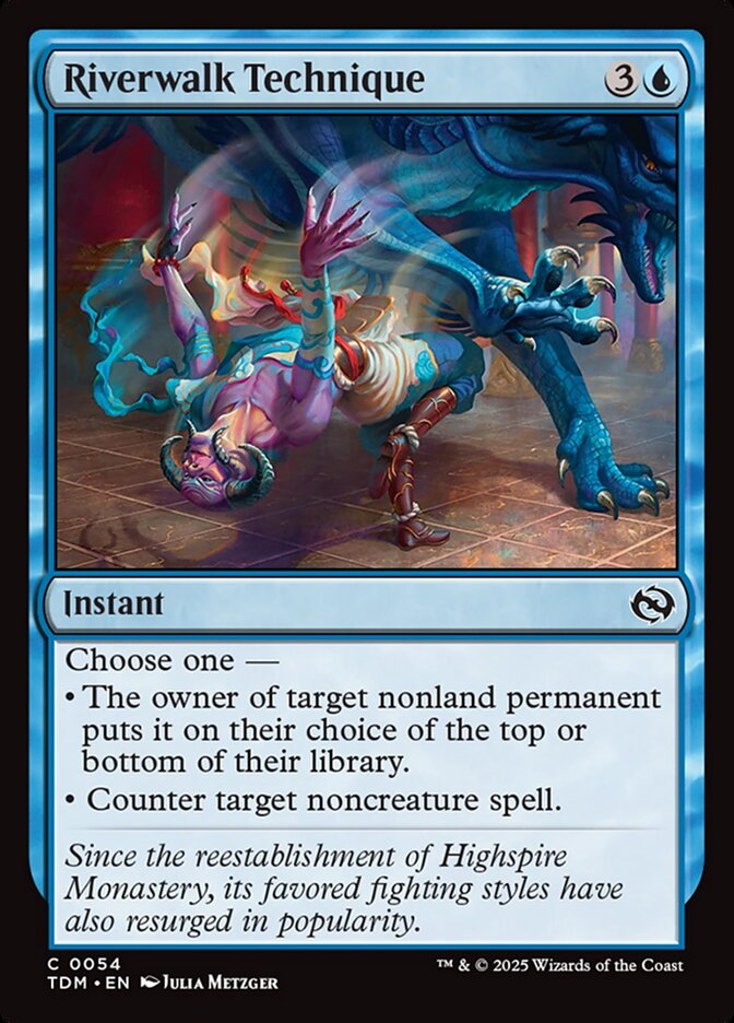 Riverwalk Technique – Common Magic: The Gathering card from Tarkir: Dragonstorm (#54)