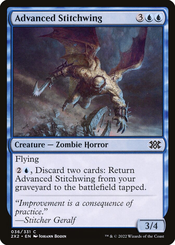 Advanced Stitchwing – Common Magic: The Gathering card from Double Masters 2022 (#36)