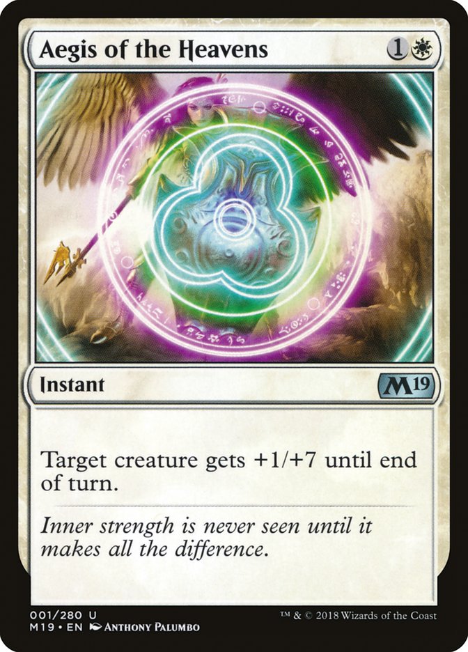 Aegis of the Heavens – Uncommon Magic: The Gathering card from Core Set 2019 (#1)