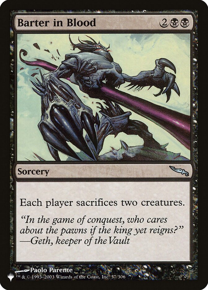 Barter in Blood – Uncommon Magic: The Gathering card from The List (#MRD-57)