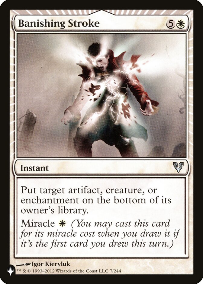 Banishing Stroke – Uncommon Magic: The Gathering card from The List (#AVR-7)