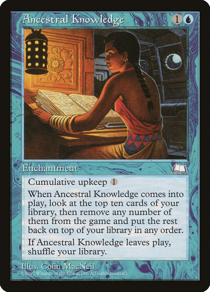Ancestral Knowledge – Rare Magic: The Gathering card from Weatherlight (#32)