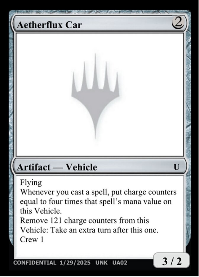 Aetherflux Car – Uncommon Magic: The Gathering card from Unknown Event (#UA02c)