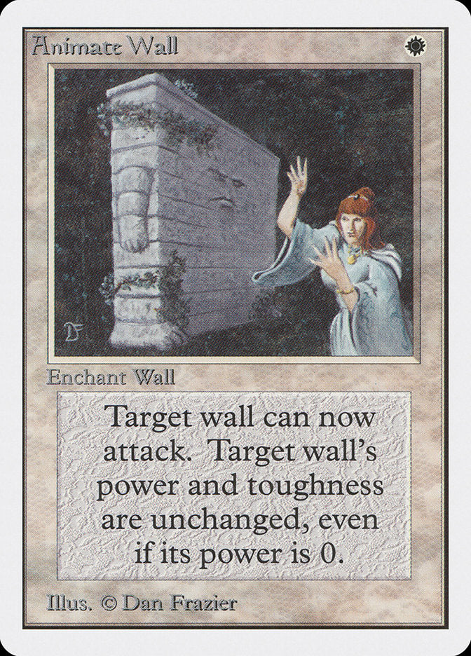 Animate Wall – Rare Magic: The Gathering card from Unlimited Edition (#1)