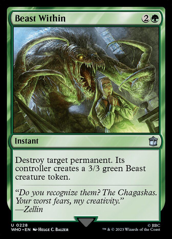 Beast Within – Uncommon Magic: The Gathering card from Doctor Who (#228)