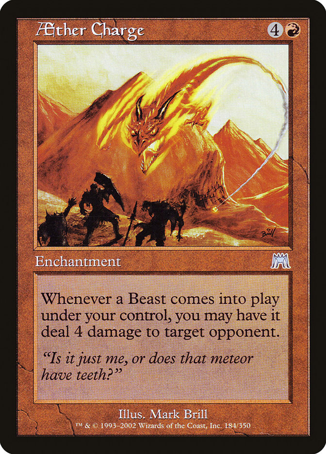 Aether Charge – Uncommon Magic: The Gathering card from Onslaught (#184)