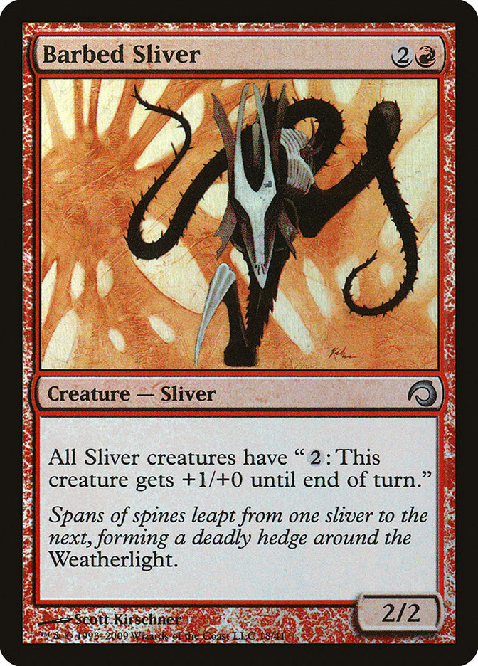 Barbed Sliver – Uncommon Magic: The Gathering card from Premium Deck Series: Slivers (#18)