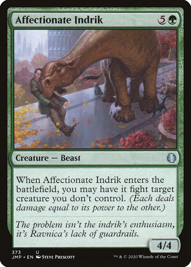 Affectionate Indrik – Uncommon Magic: The Gathering card from Jumpstart (#373)