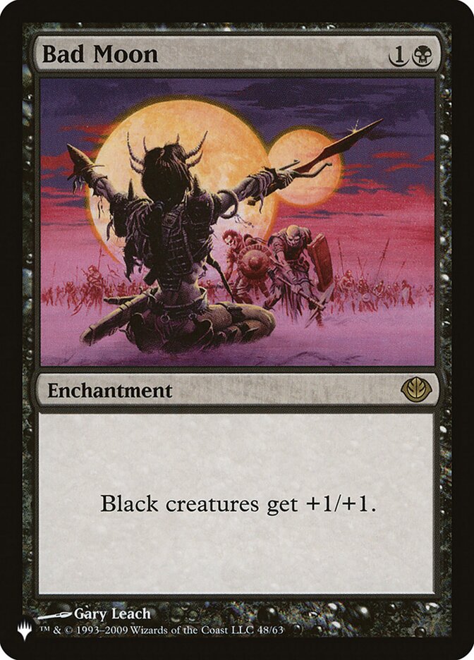Bad Moon – Rare Magic: The Gathering card from The List (#DDD-48)