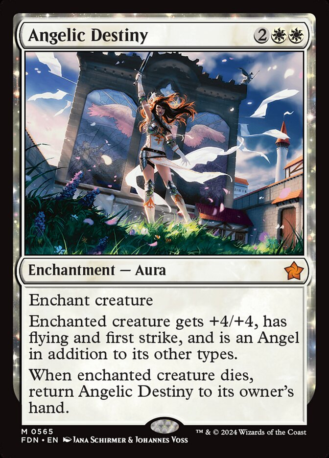 Angelic Destiny – Mythic Magic: The Gathering card from Foundations (#565)