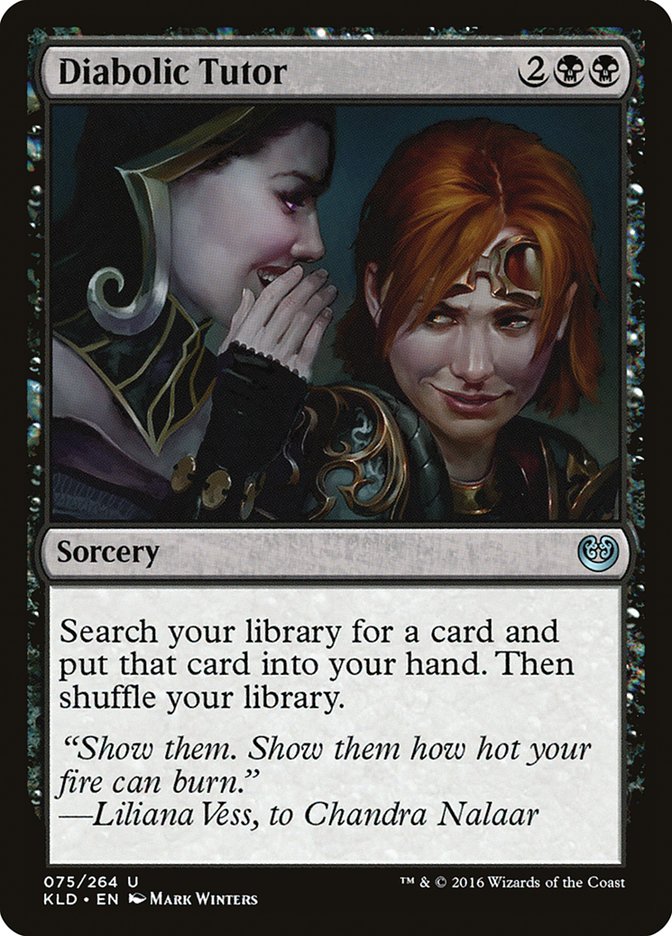 Diabolic Tutor – Uncommon Magic: The Gathering card from Kaladesh (#75)