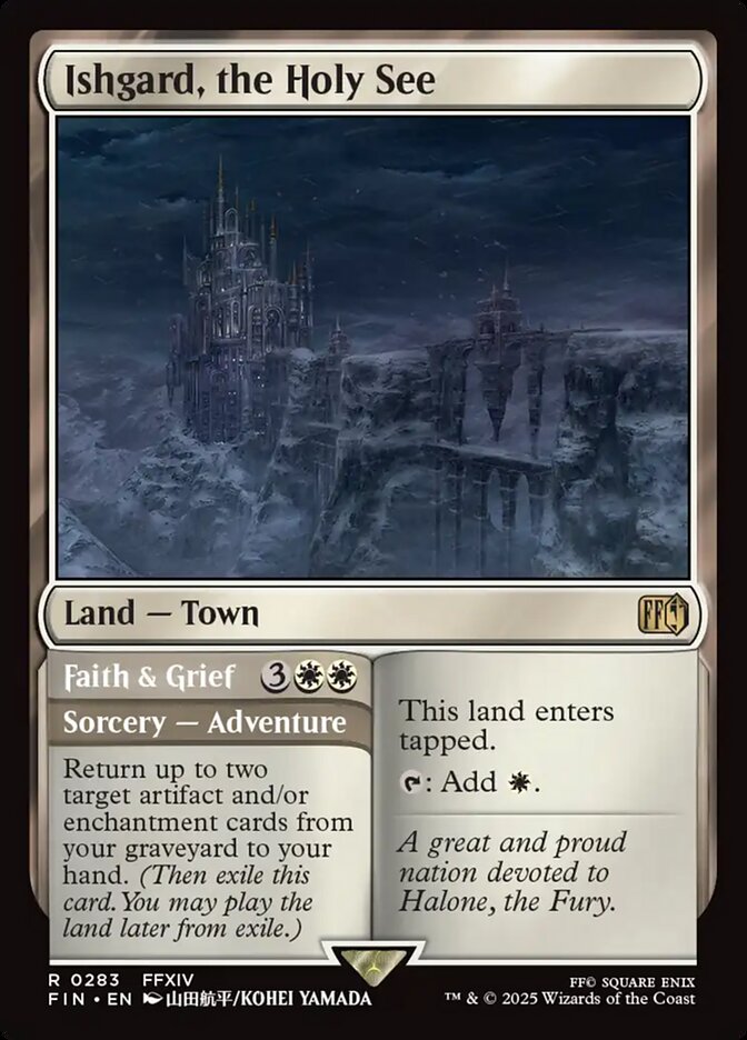 Ishgard, the Holy See // Faith & Grief – Rare Magic: The Gathering card from Final Fantasy (#283)