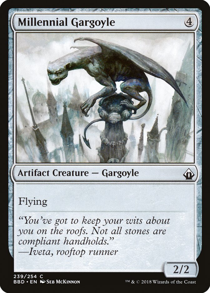 Millennial Gargoyle – Common Magic: The Gathering card from Battlebond (#239)