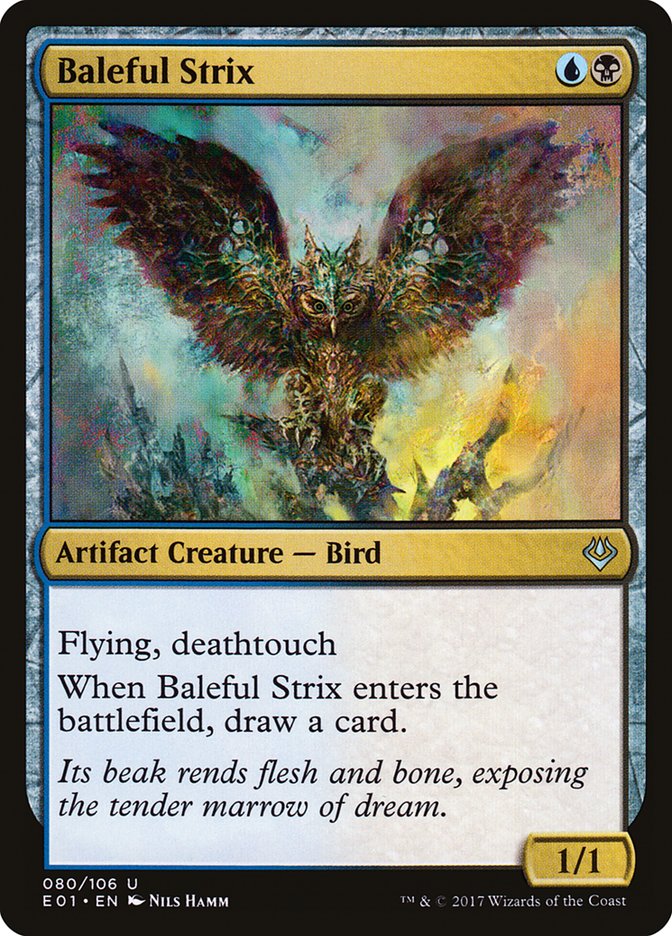 Baleful Strix – Uncommon Magic: The Gathering card from Archenemy: Nicol Bolas (#80)