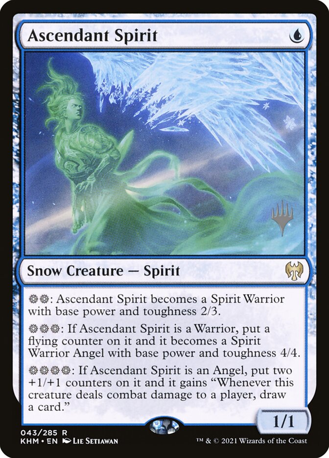 Ascendant Spirit – Rare Magic: The Gathering card from Kaldheim Promos (#43p)