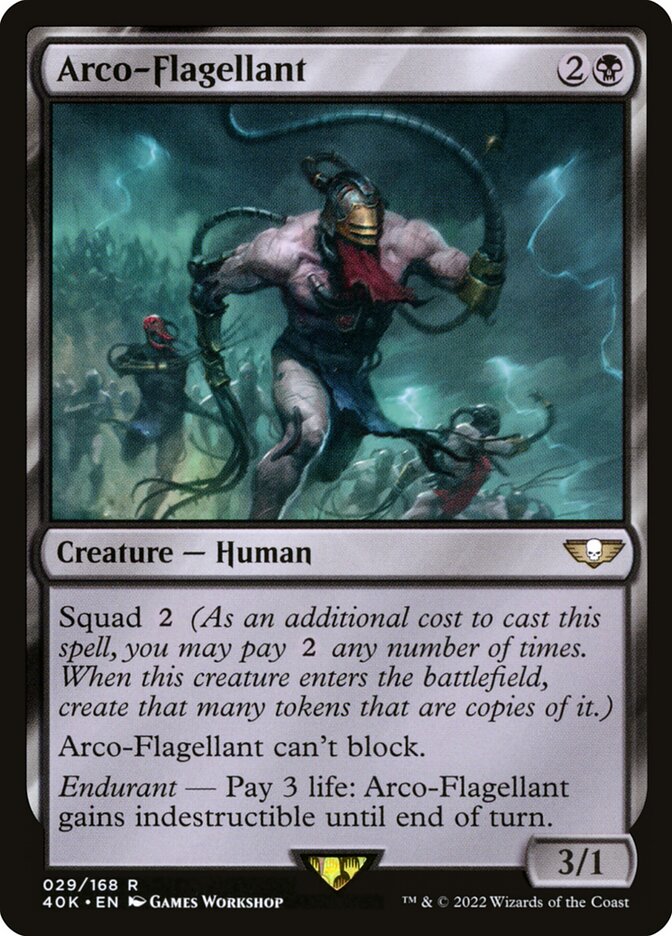 Arco-Flagellant – Rare Magic: The Gathering card from Warhammer 40,000 Commander (#29)