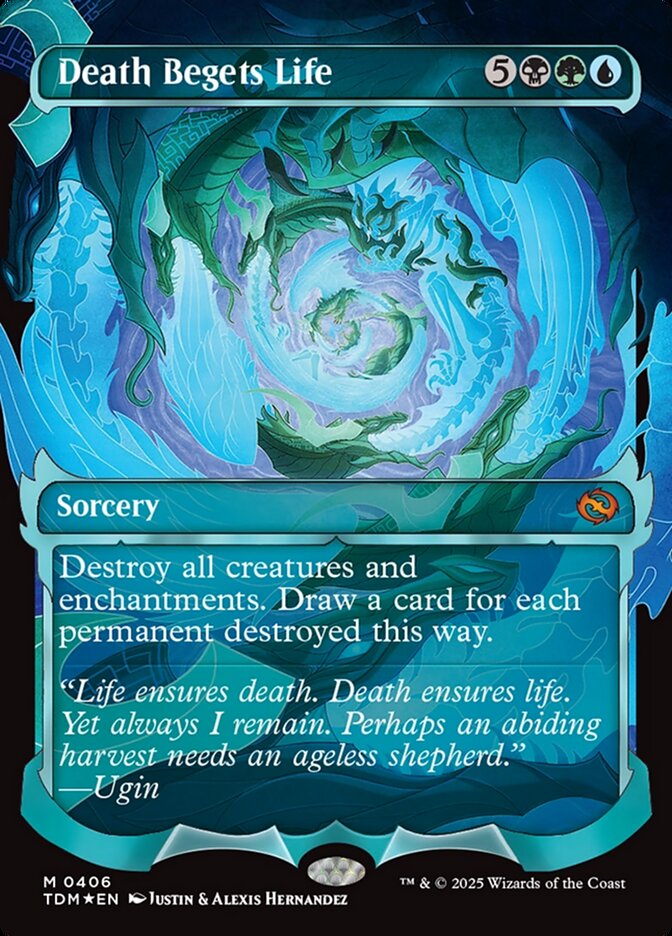 Death Begets Life – Mythic Magic: The Gathering card from Tarkir: Dragonstorm (#406)