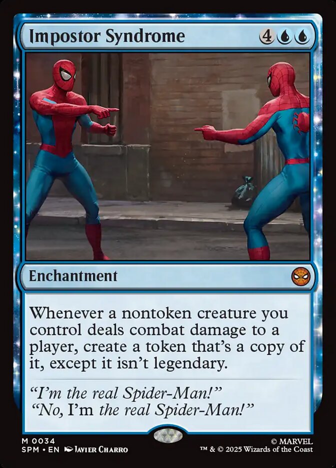 Impostor Syndrome – Mythic Magic: The Gathering card from Marvel's Spider-Man (#34)
