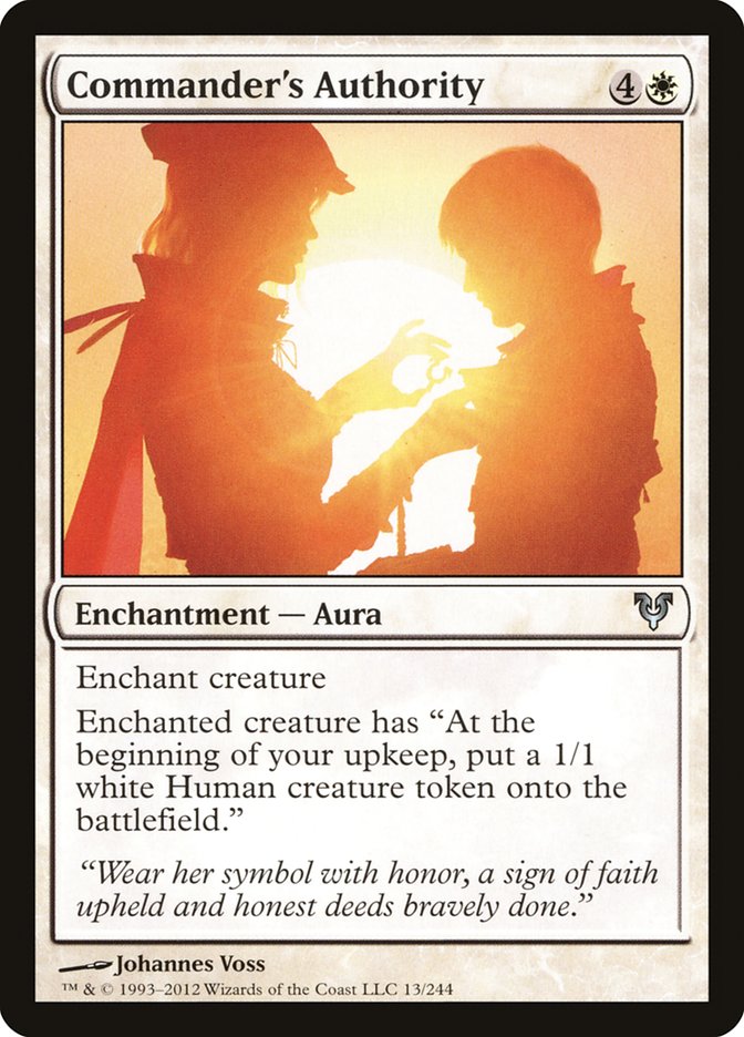 Commander's Authority – Uncommon Magic: The Gathering card from Avacyn Restored (#13)