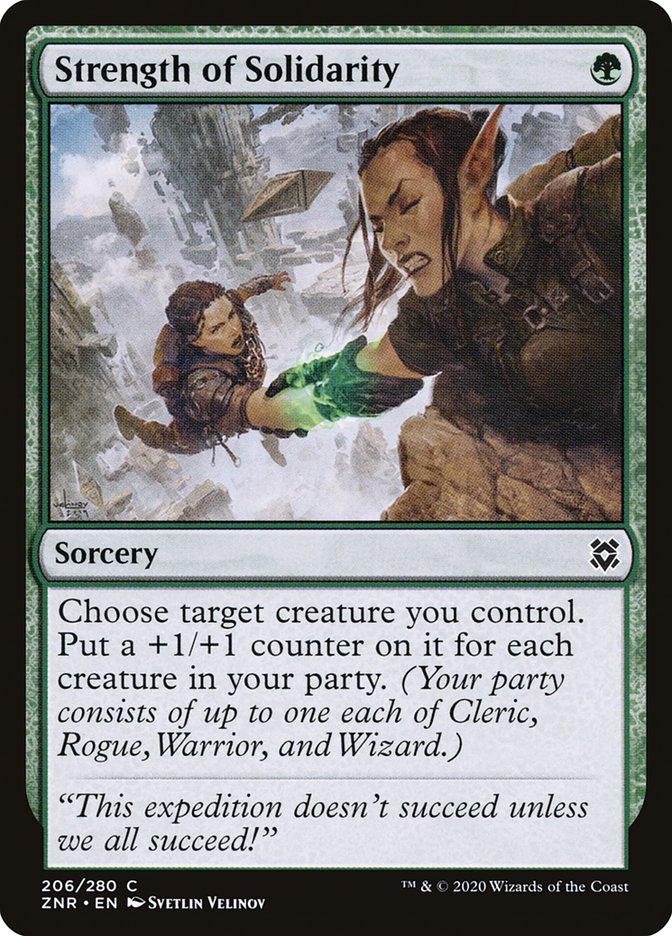 Strength of Solidarity – Common Magic: The Gathering card from Zendikar Rising (#206)