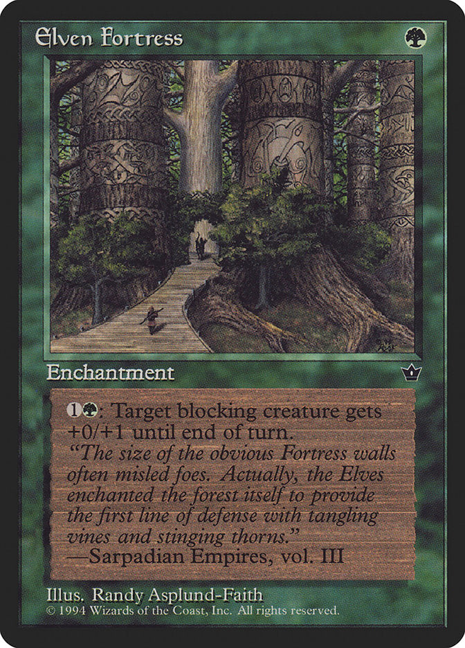 Elven Fortress – Common Magic: The Gathering card from Fallen Empires (#65b)