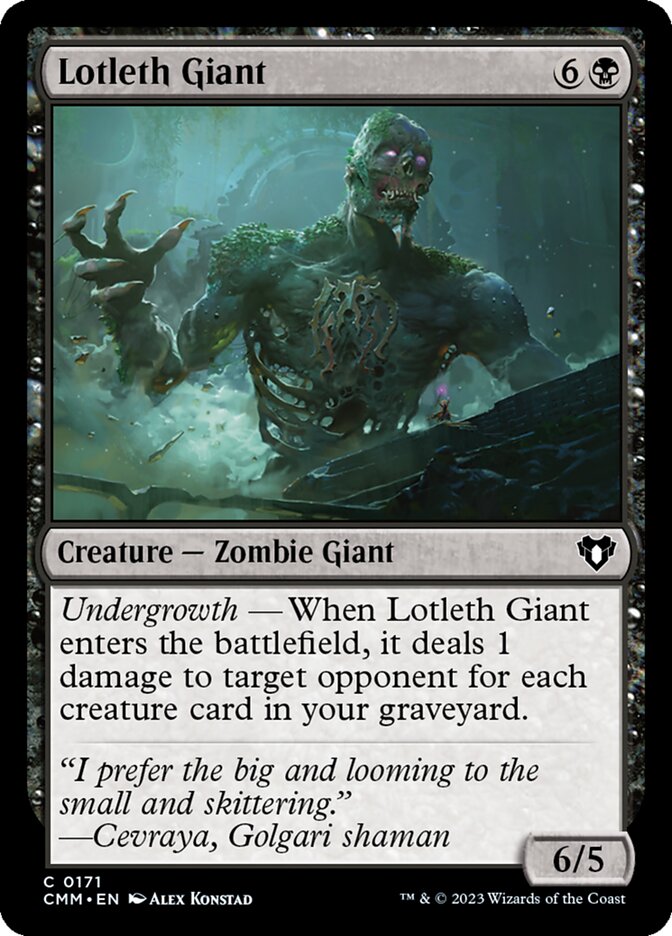 Lotleth Giant – Common Magic: The Gathering card from Commander Masters (#171)