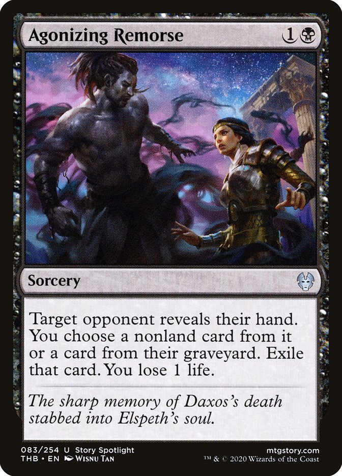 Agonizing Remorse – Uncommon Magic: The Gathering card from Theros Beyond Death (#83)