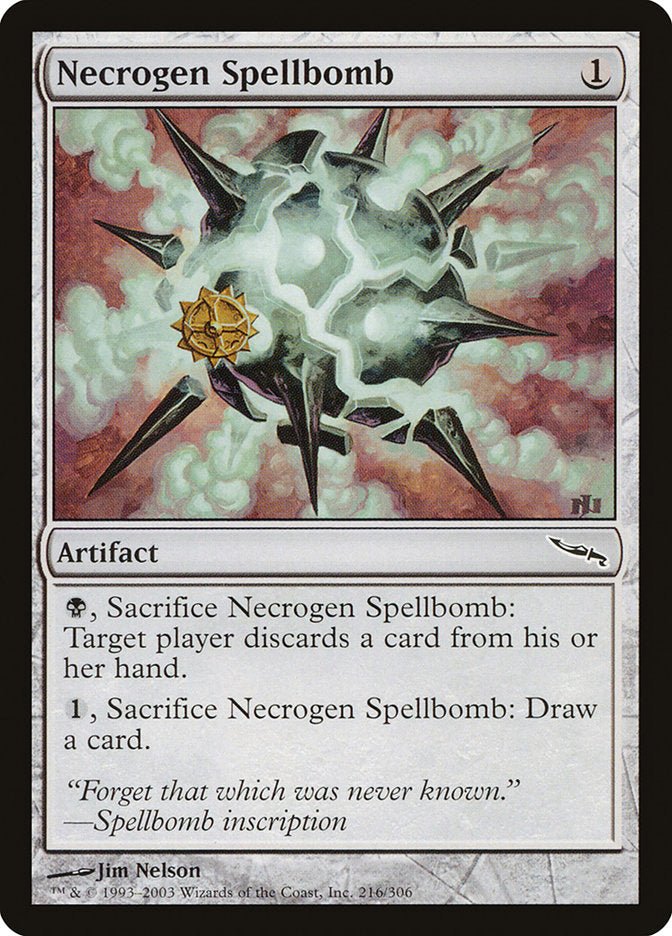 Necrogen Spellbomb – Common Magic: The Gathering card from Mirrodin (#216)