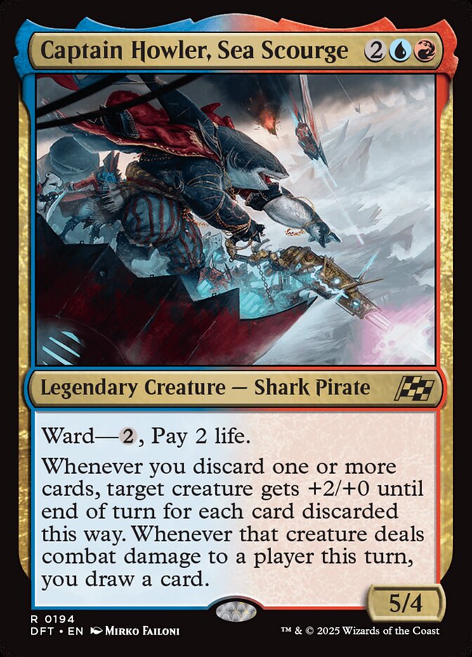 Captain Howler, Sea Scourge – Rare Magic: The Gathering card from Aetherdrift (#194)