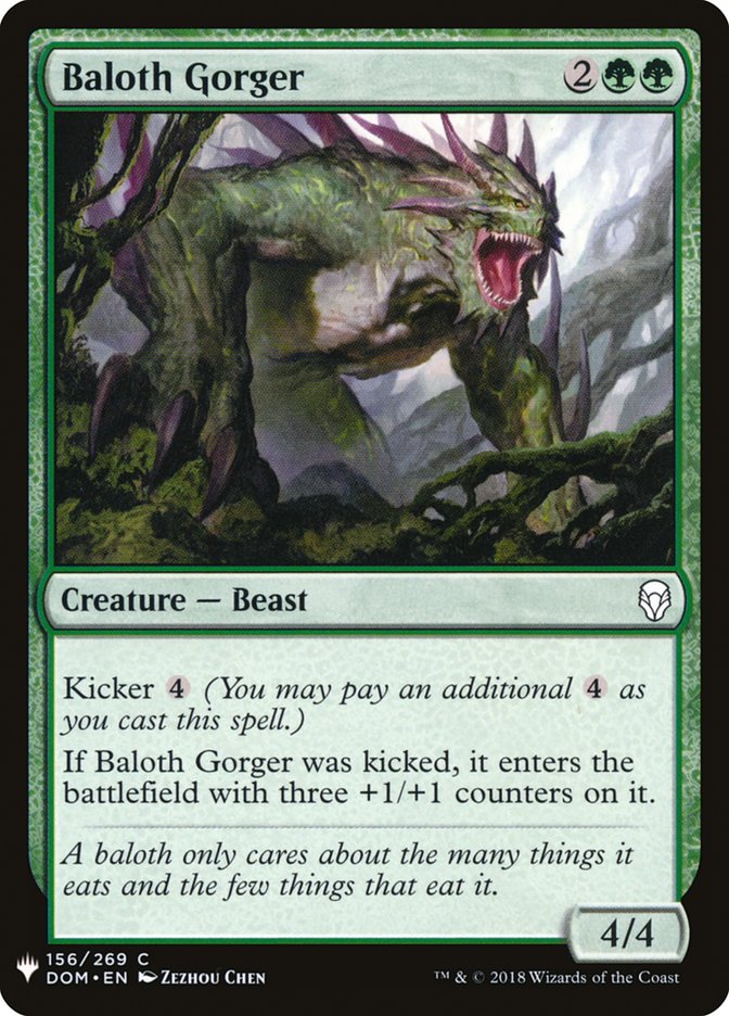 Baloth Gorger – Common Magic: The Gathering card from The List (#DOM-156)