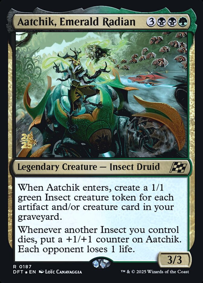 Aatchik, Emerald Radian – Rare Magic: The Gathering card from Aetherdrift Promos (#187s)